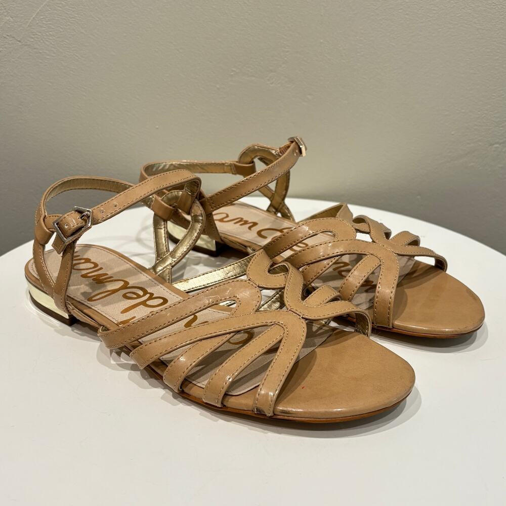 Sam Edelman Daphnie Ankle Strap Sandals Beige - Size: 8